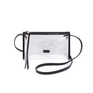 JEWEL Festival Crossbody Bag Clear with Black Vintage Leather