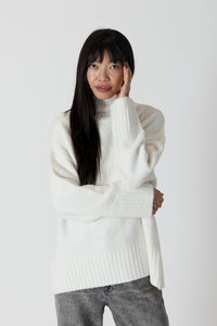 OLIVER Eco Mockneck Sweater Off-white