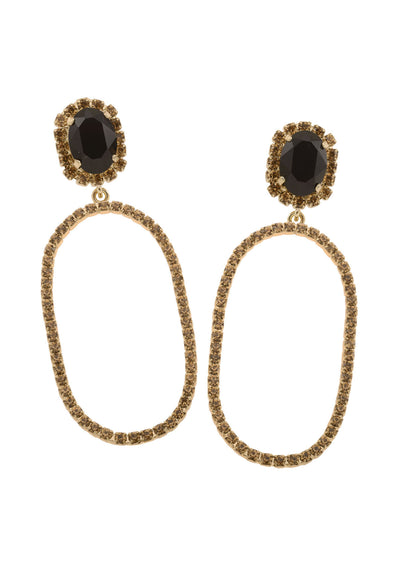 Evelyn Jet Long Earrings