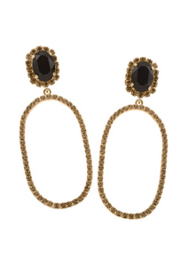 Evelyn Jet Long Earrings