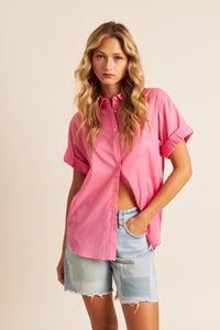 Shay Rolled Sleeve Shirt Skipper Pink