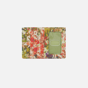Euro Slide Card Case in Printed Leather Tropic Print