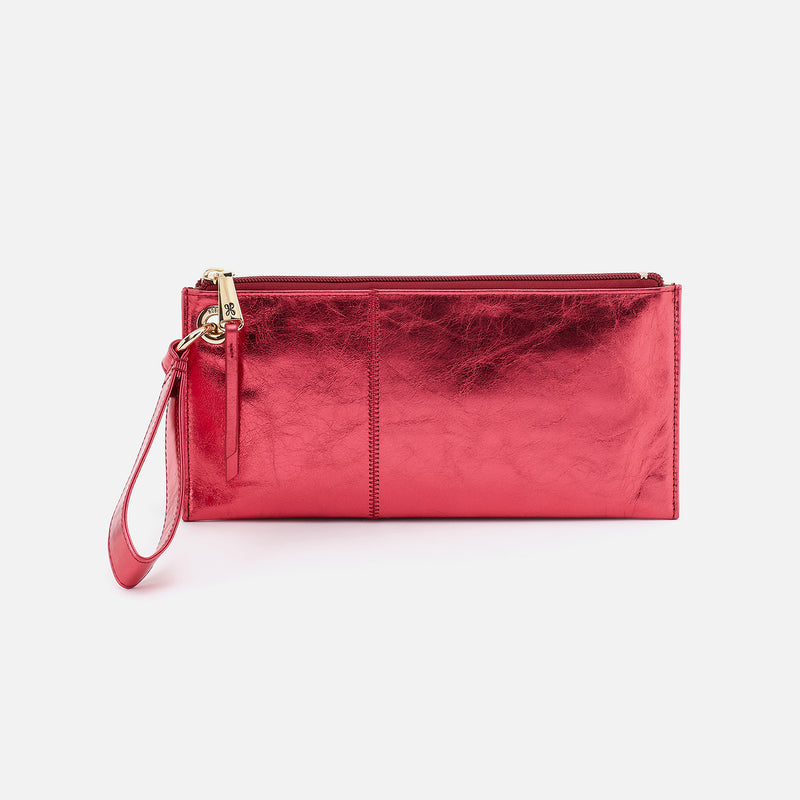 VIDA Wristlet Metallic Strawberry Fields