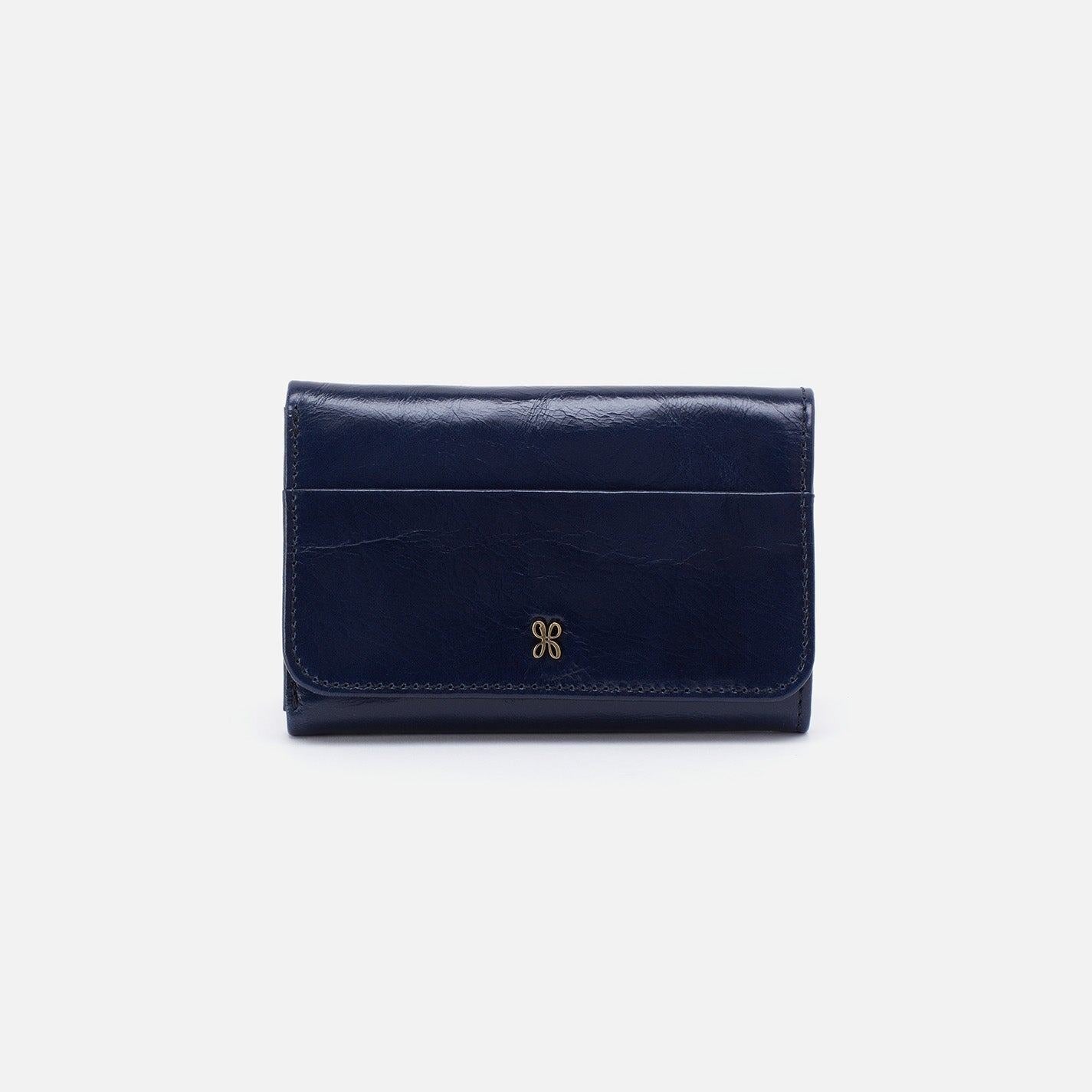 JILL Trifold Wallet Vintage Leather Nightshade
