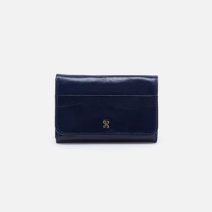 JILL Trifold Wallet Vintage Leather Nightshade