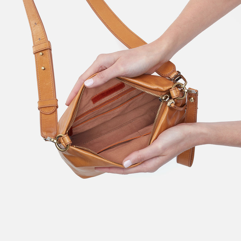 ASHE Crossbody in Polished Leather Natural