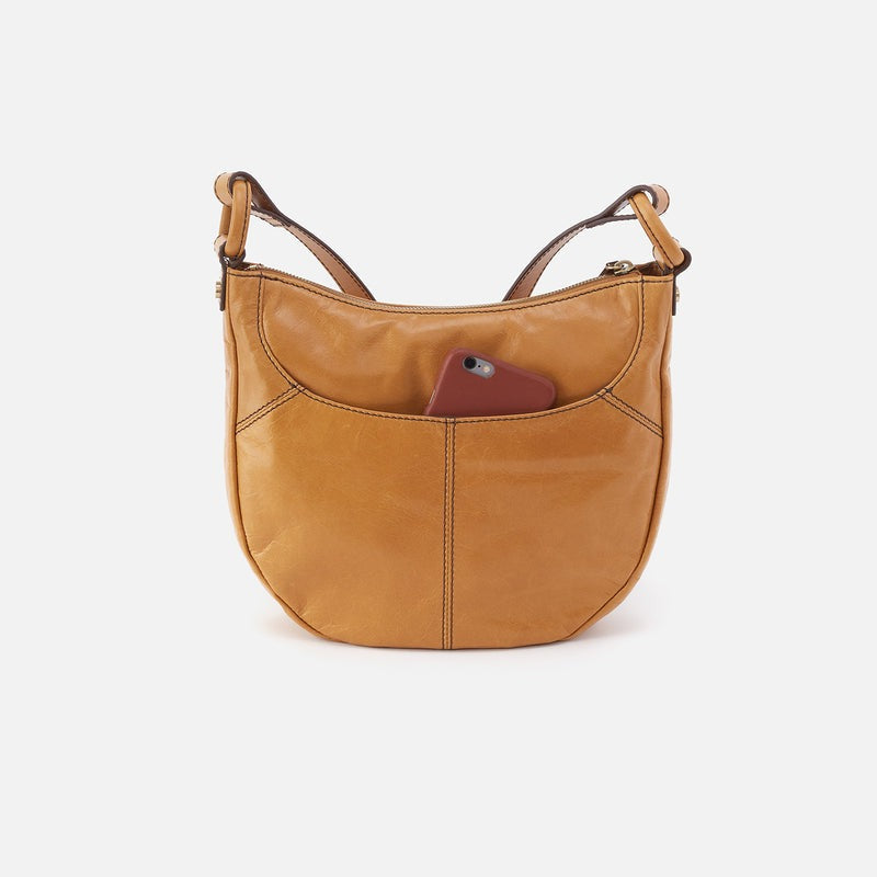 SHEILA Scoop Crossbody Polished Leather Natural