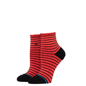 Red Fade Quarter Socks Red Fade