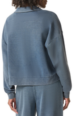 Load image into Gallery viewer, Indigo Polo Sweatshirt
