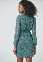 Load image into Gallery viewer, Printed Dress with Ruffles Jade Paisley
