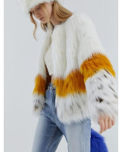 Giselle Pop Lynx Combi Jacket Ivoery/Sunflower/Lynx