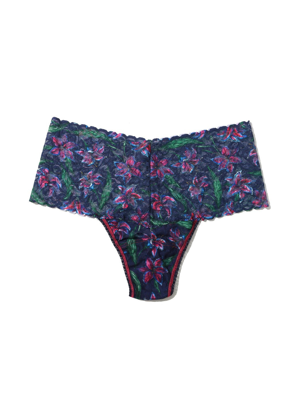 Retro Lace Thong Twilight Blooms
