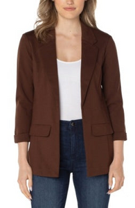 Boyfriend Blazer with Princess Dart Brownstone