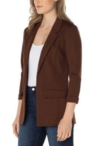 Boyfriend Blazer with Princess Dart Brownstone