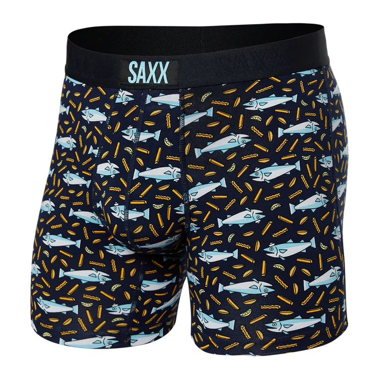 ULTRA Soft Boxer Brief / Fish & Chips Navy