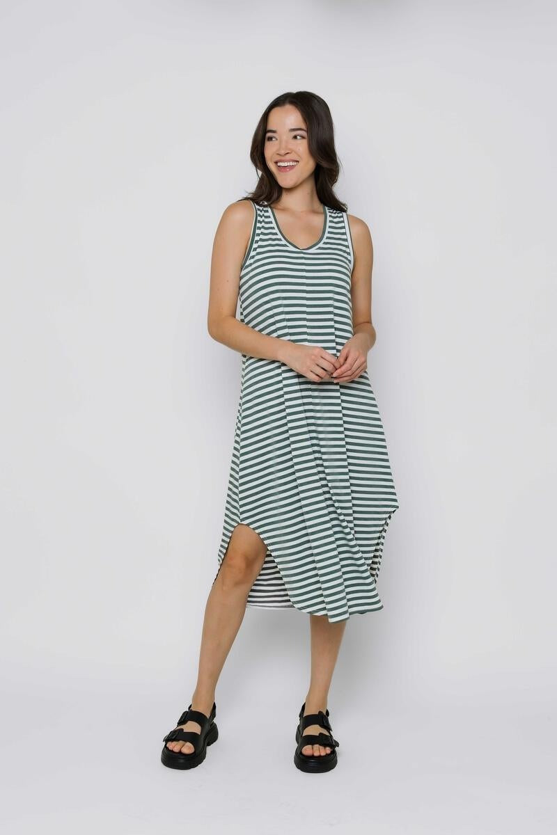 Zooey Tank Dress Mini Stripe
