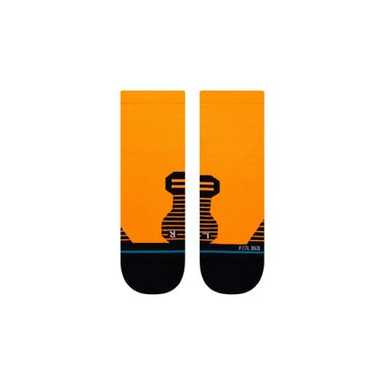 Hiatus Quarter Crew Socks Neon Orange