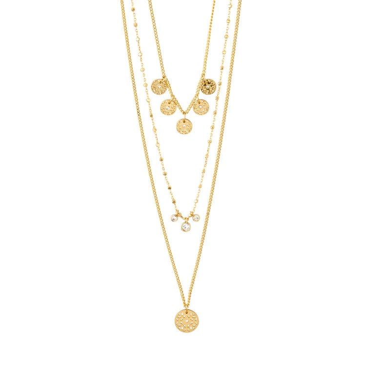CAROL layered necklace 3-in-1 gold-plated