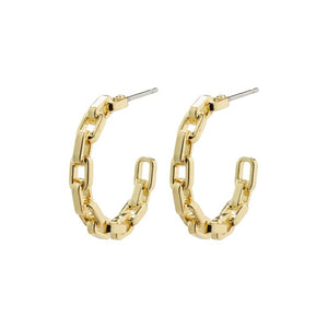 EIRA cable chain hoop earrings gold-plated