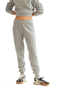 Marion Cable Pant Grey Mix