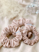 Load image into Gallery viewer, Bordeaux Faux Suede Rose Scrunchie - Classic
