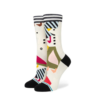 Friends in Flight Crew Socks Off White