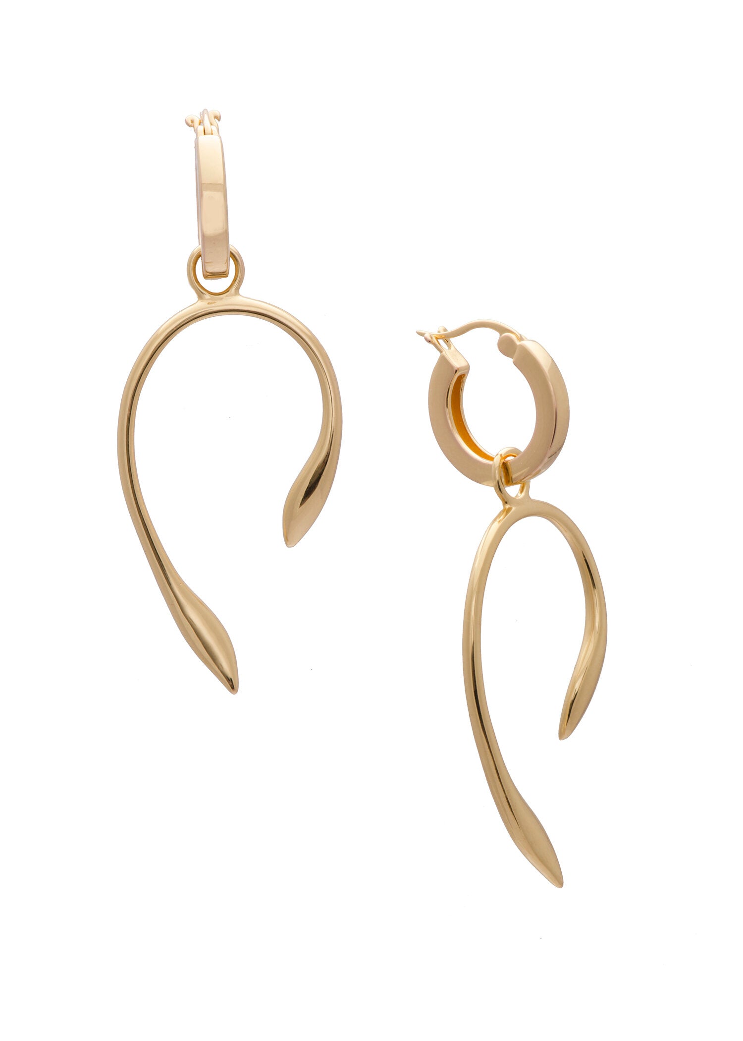 Aki Earrings Gold 2 in 1
