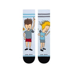 Load image into Gallery viewer, Beavis and Butthead Settle Down Light Blue Socks
