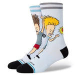 Load image into Gallery viewer, Beavis and Butthead Settle Down Light Blue Socks
