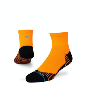 Hiatus Quarter Crew Socks Neon Orange