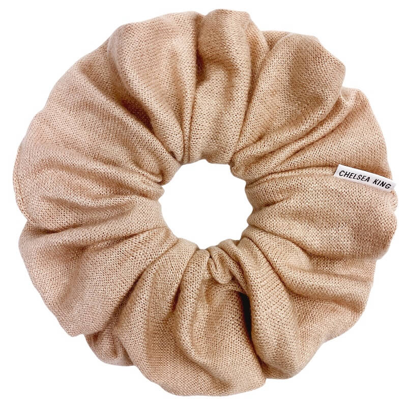 Cashmere Nude Blush Scrunchie - Oversized
