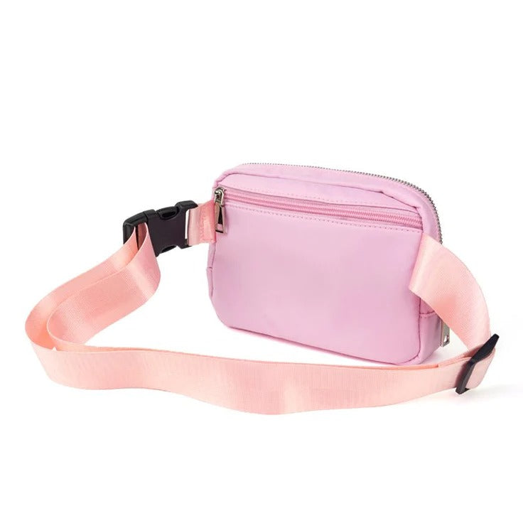 Dixie Nylon Bum/Crossbody Bag Pink