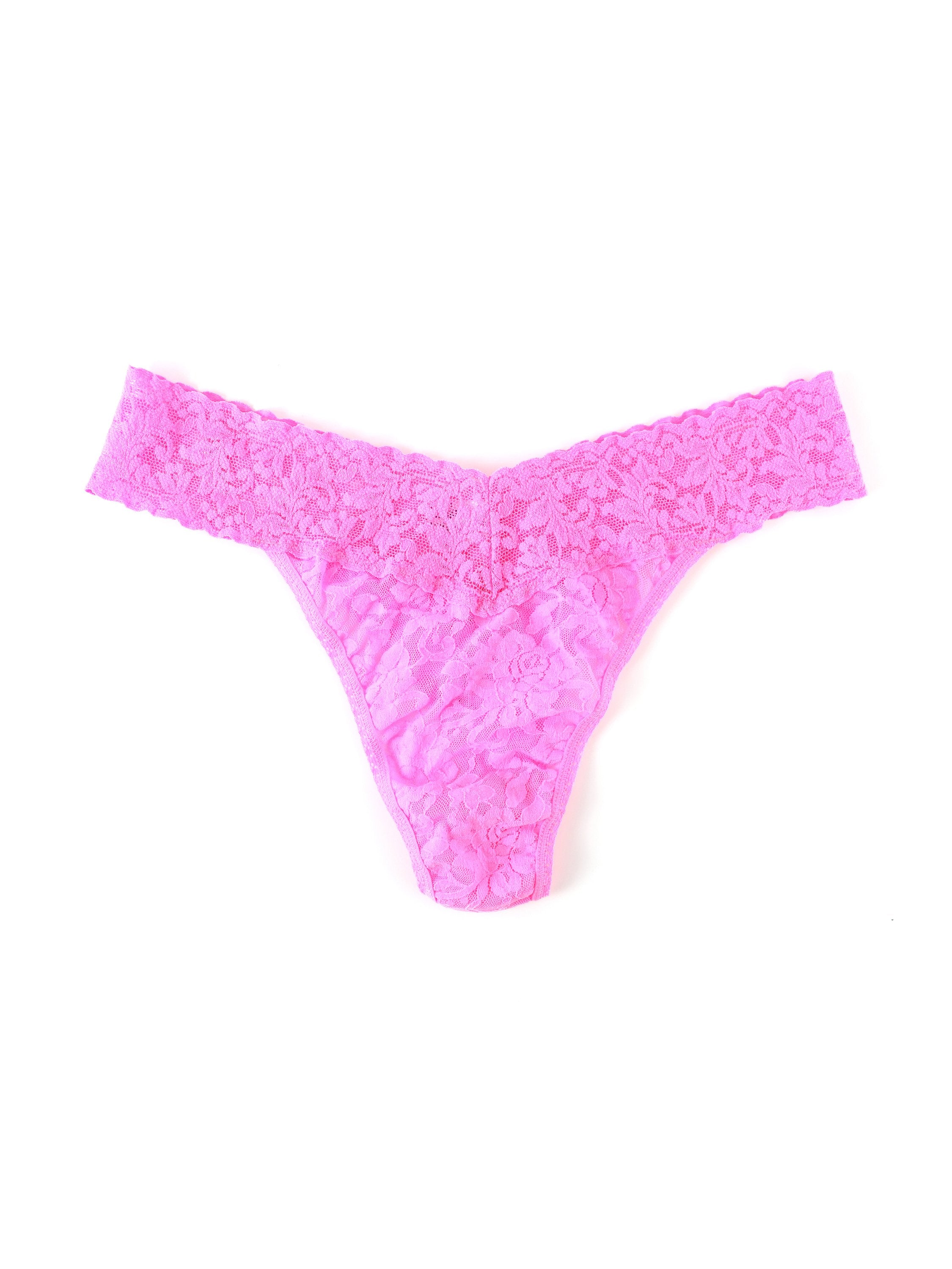 Rolled Signature Lace Original Rise Thong Multiple Solid Colours