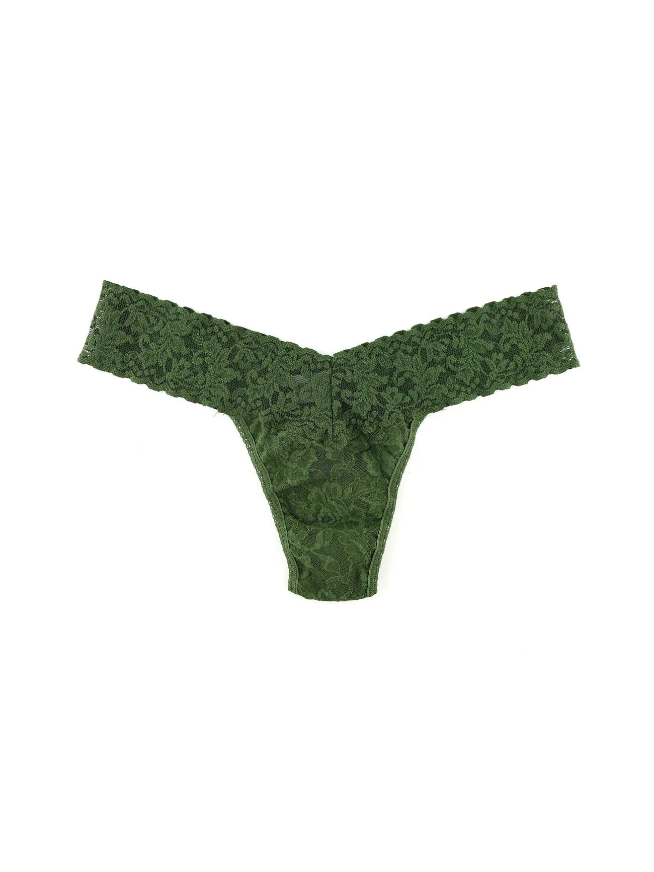 Printed Signature Lace Low Rise Thong Am I Dreaming – Aevi Spa