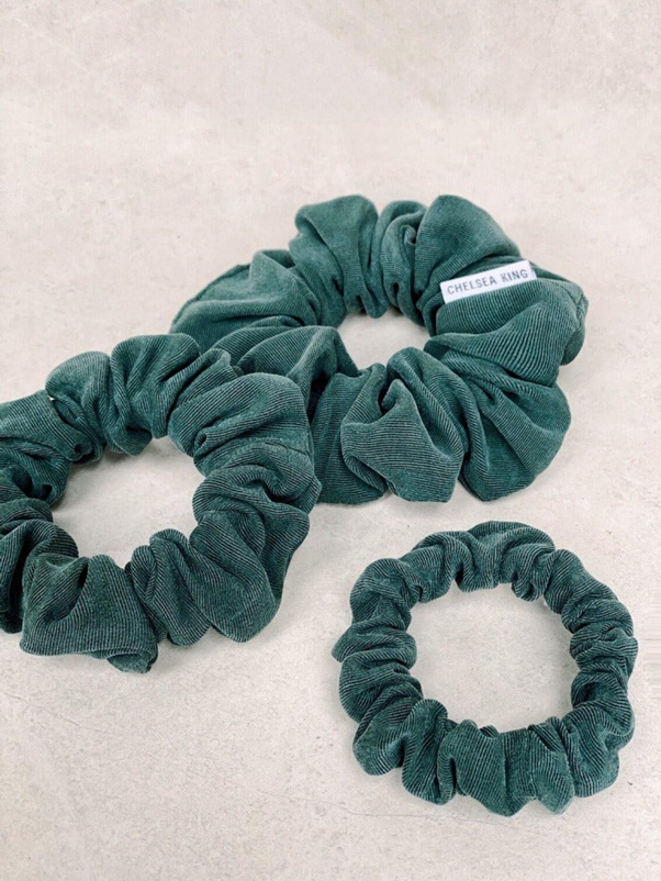 Luxe Emerald Scrunchie - Thin