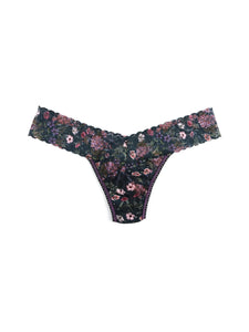 Printed Signature Lace Low Rise Thong Myddleton Gardens