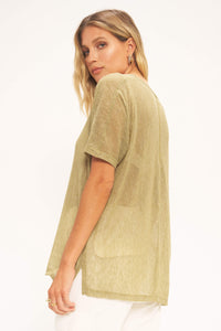 Be My Baby Mesh Tee Washed Martini Olive