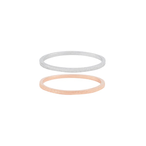 Lexie Ring Mix & Match Silver + Rose Gold