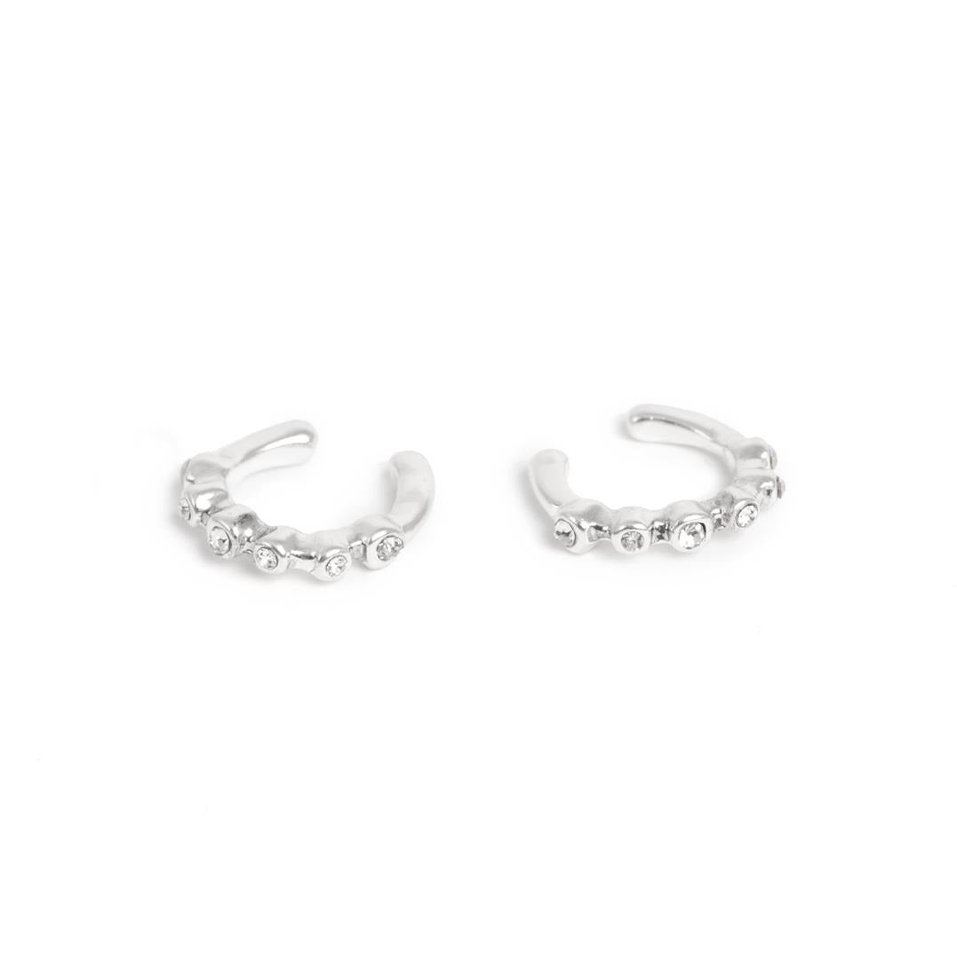 Natural Basics Ear Cuff with Crystal Silver