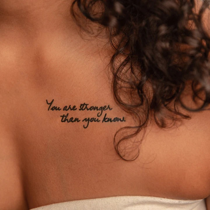 You Are Stronger Than You Know Manifestation Tattoo 2 Pack